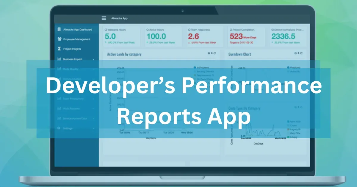 A developer tracking and reporting application