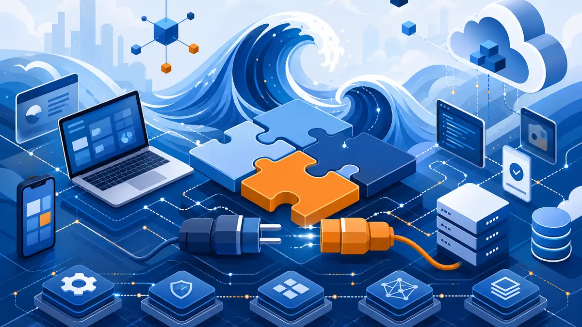 Illustration of compatible platforms and integrated technology ecosystem