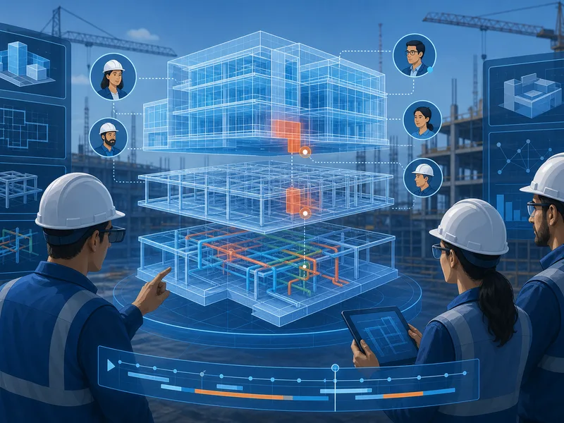 BIM software development with 3D model collaboration, clash detection, and model-linked issue tracking for construction teams