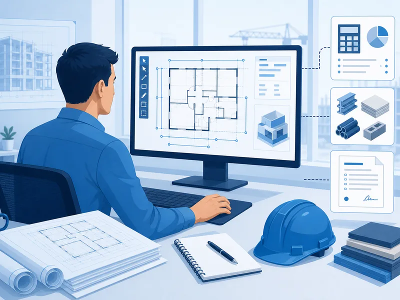 Construction estimating software with digital takeoffs, cost databases, and proposal generation for contractors