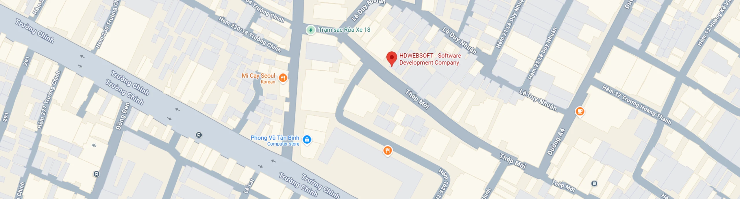 ホーチミン市にあるHDWEBSOFT本社の地図