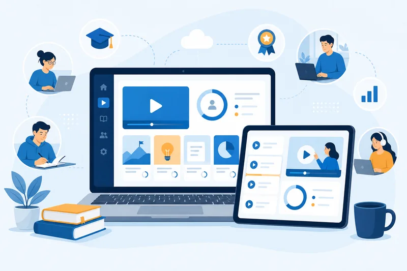 Education and e-learning platform with scalable course delivery for students and employees