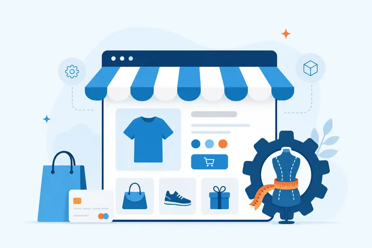 Custom e-commerce storefront tailored to business workflows