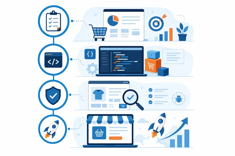 E-commerce software development process from planning to launch