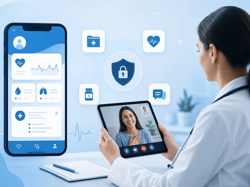Desarrollo de apps móviles para salud con telesalud, participación del paciente y flujos clínicos conformes