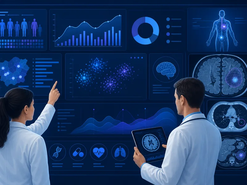 Ciencia de datos y dashboards de BI para salud: analítica clínica, insights de imágenes y resultados del paciente