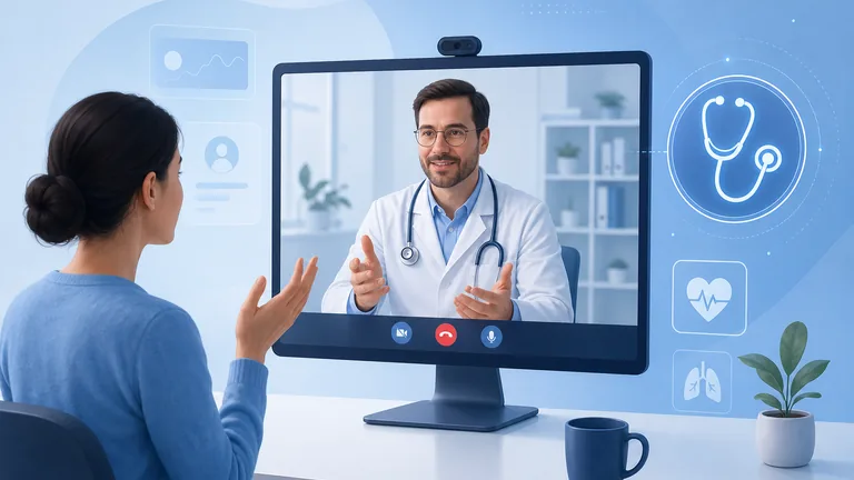 Plataforma de telemedicina que permite consultas de vídeo remotas entre pacientes y médicos