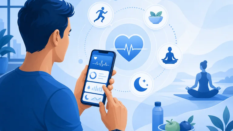 Aplicaciones móviles de salud y bienestar para fitness, nutrición y seguimiento de condiciones crónicas